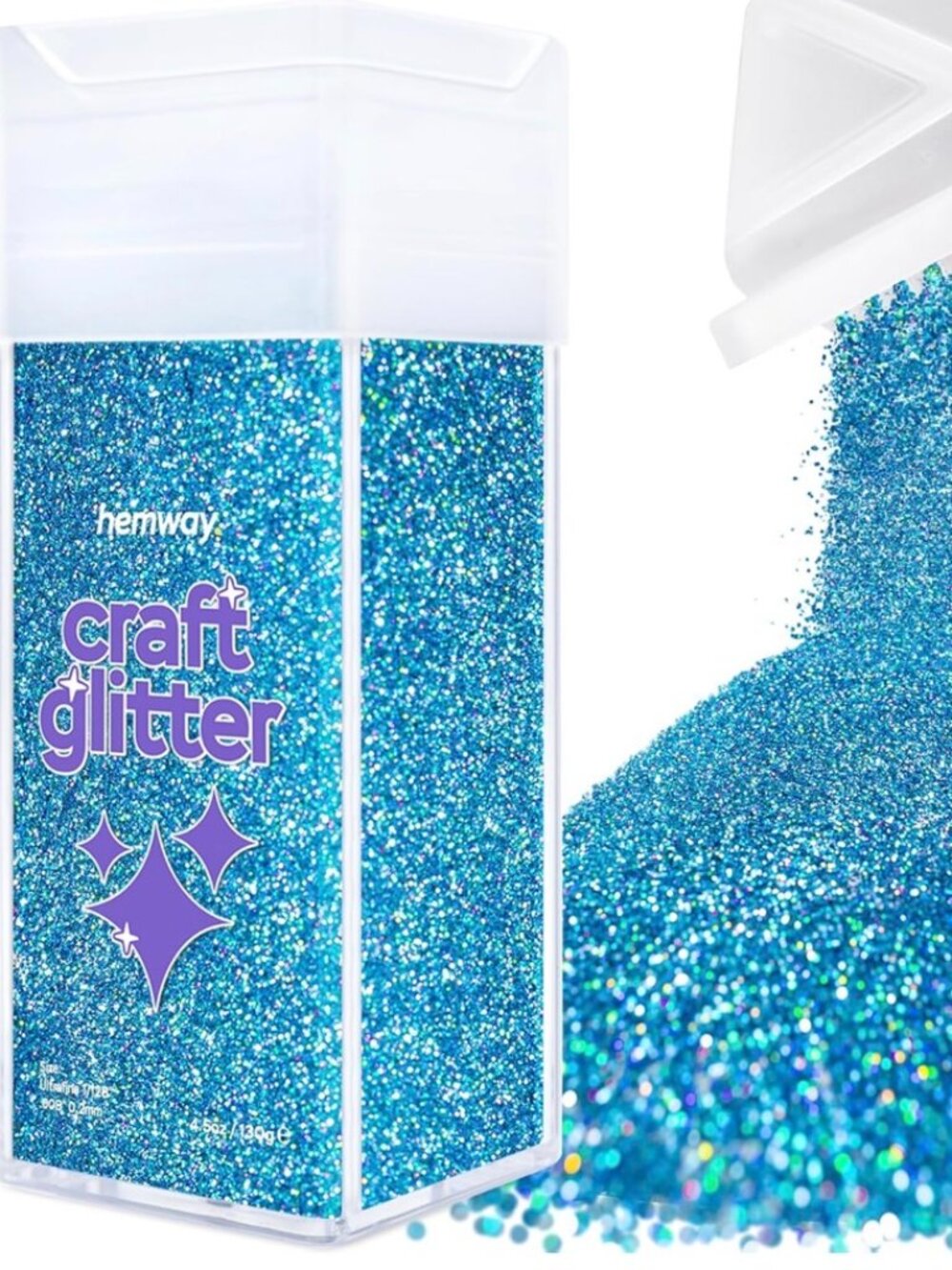 4.6oz Ultrafine Ocean Blue Holographic Glitter Shaker